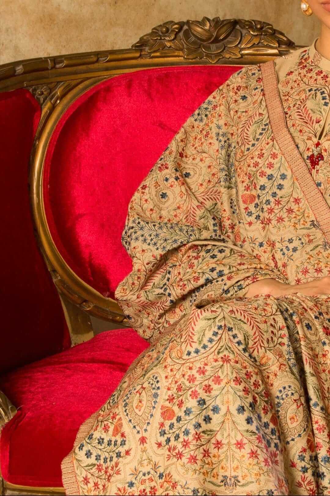 3 Piece Unstitched Heavy Embroidered Dhanak Suit (Fully Embroidered Dhanak Shawl)