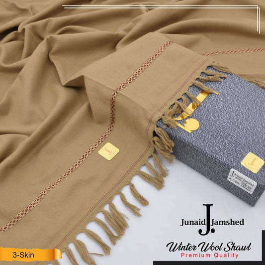 J. PREMIUM WOOL SHAWL FOR MENS WITH GIFT BOX & BAG  ( Skin )