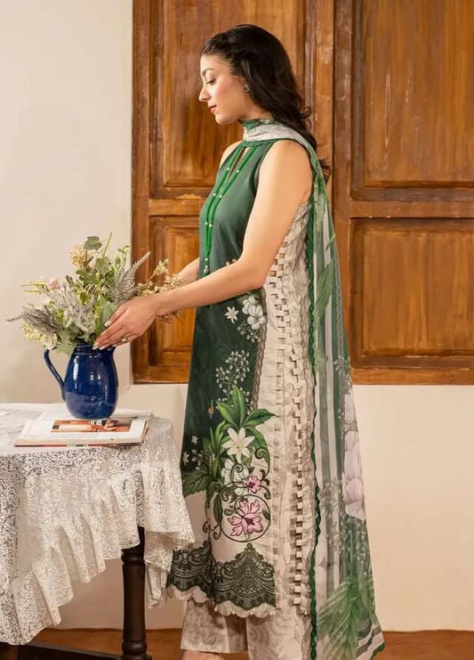 3 Piece Unstitched Digital Printed Lawn Suit ( Printed Lawn Dupatta )