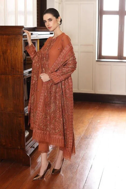 3 Piece Unstitched Heavy Embroidered Dhanak Suit ( Full Embroidered Dhanak Wool Shawl )